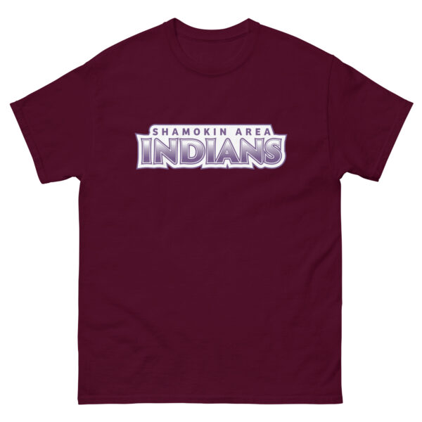 Shamokin Area Purple Wordmark Unisex classic tee - Image 2