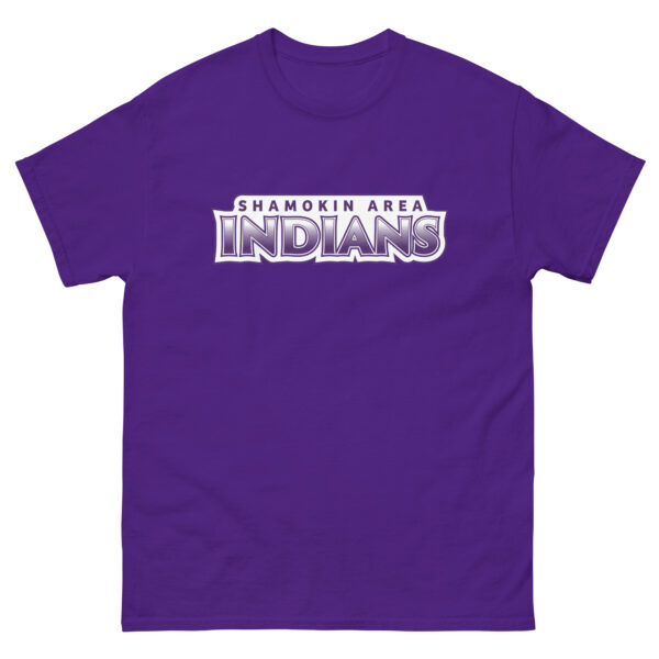 Shamokin Area Purple Wordmark Unisex classic tee - Image 3