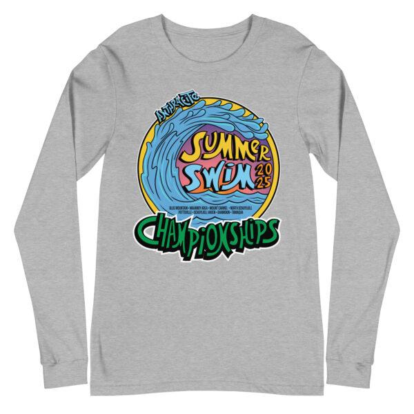 Anthracite Summer Swim Championships 2025 Unisex Long Sleeve Tee - Image 7
