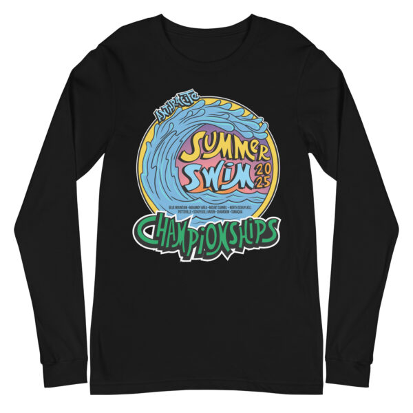 Anthracite Summer Swim Championships 2025 Unisex Long Sleeve Tee - Image 2