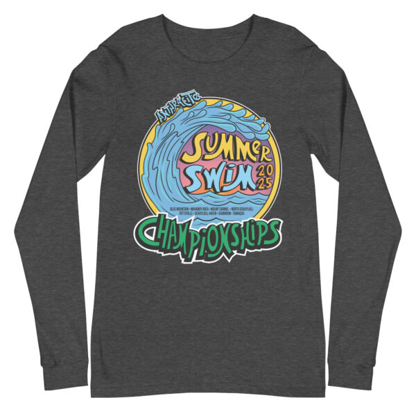 Anthracite Summer Swim Championships 2025 Unisex Long Sleeve Tee - Image 4
