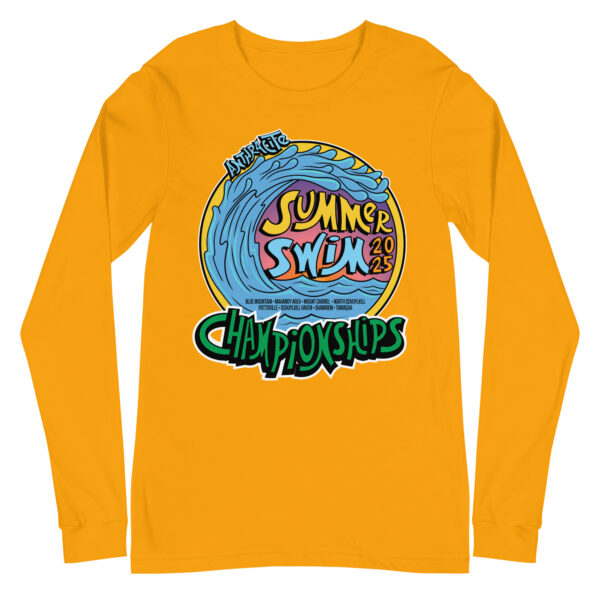 Anthracite Summer Swim Championships 2025 Unisex Long Sleeve Tee - Image 6