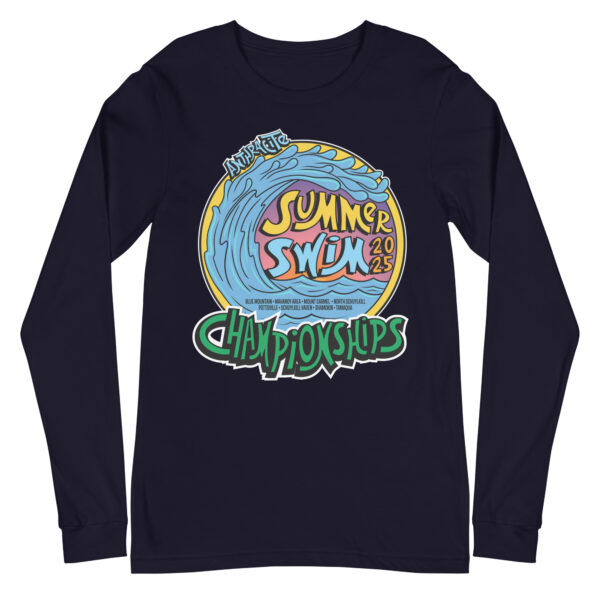 Anthracite Summer Swim Championships 2025 Unisex Long Sleeve Tee - Image 3