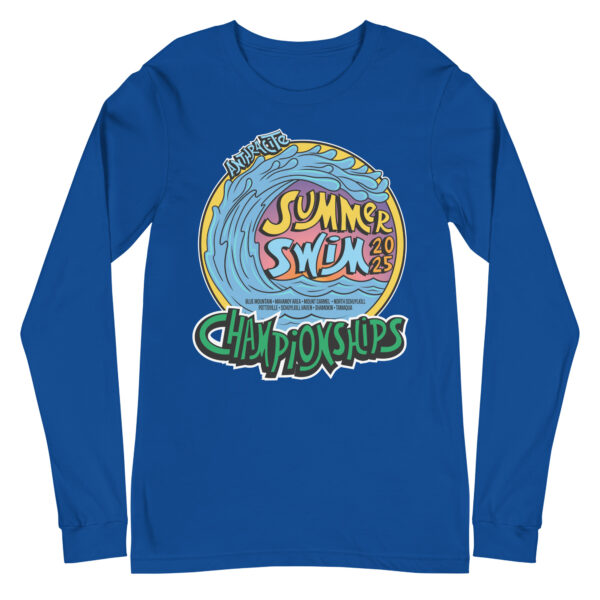 Anthracite Summer Swim Championships 2025 Unisex Long Sleeve Tee - Image 5