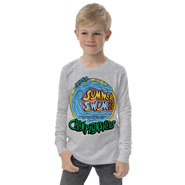 Anthracite Swim Championship 2025 Youth long sleeve tee - Image 5