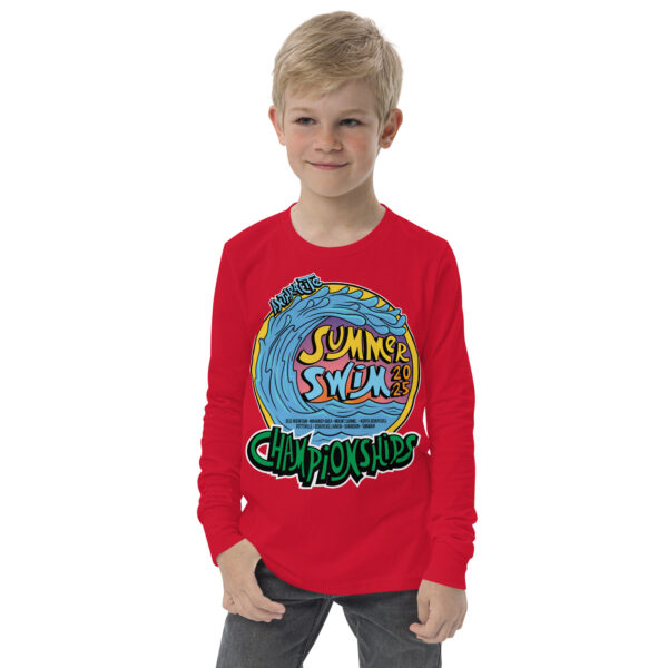 Anthracite Swim Championship 2025 Youth long sleeve tee - Image 4