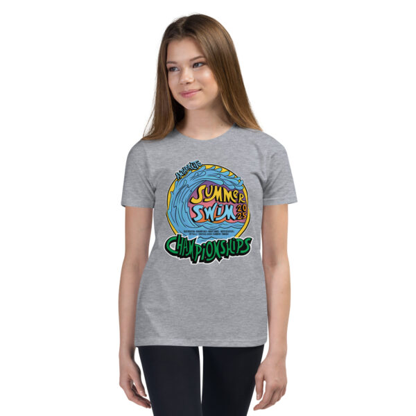 Anthracite Summer Swim Championships 2025 Youth Short Sleeve T-Shirt - Image 6