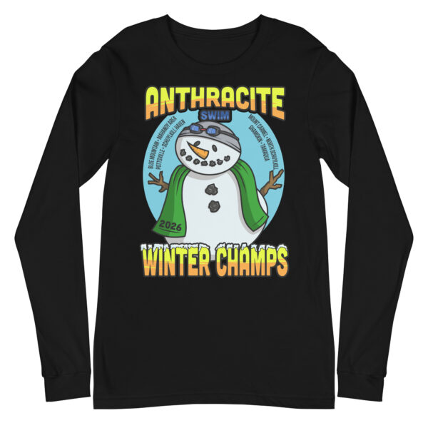Anthracite Winter Swim Champs 2026 Long Sleeve Tee