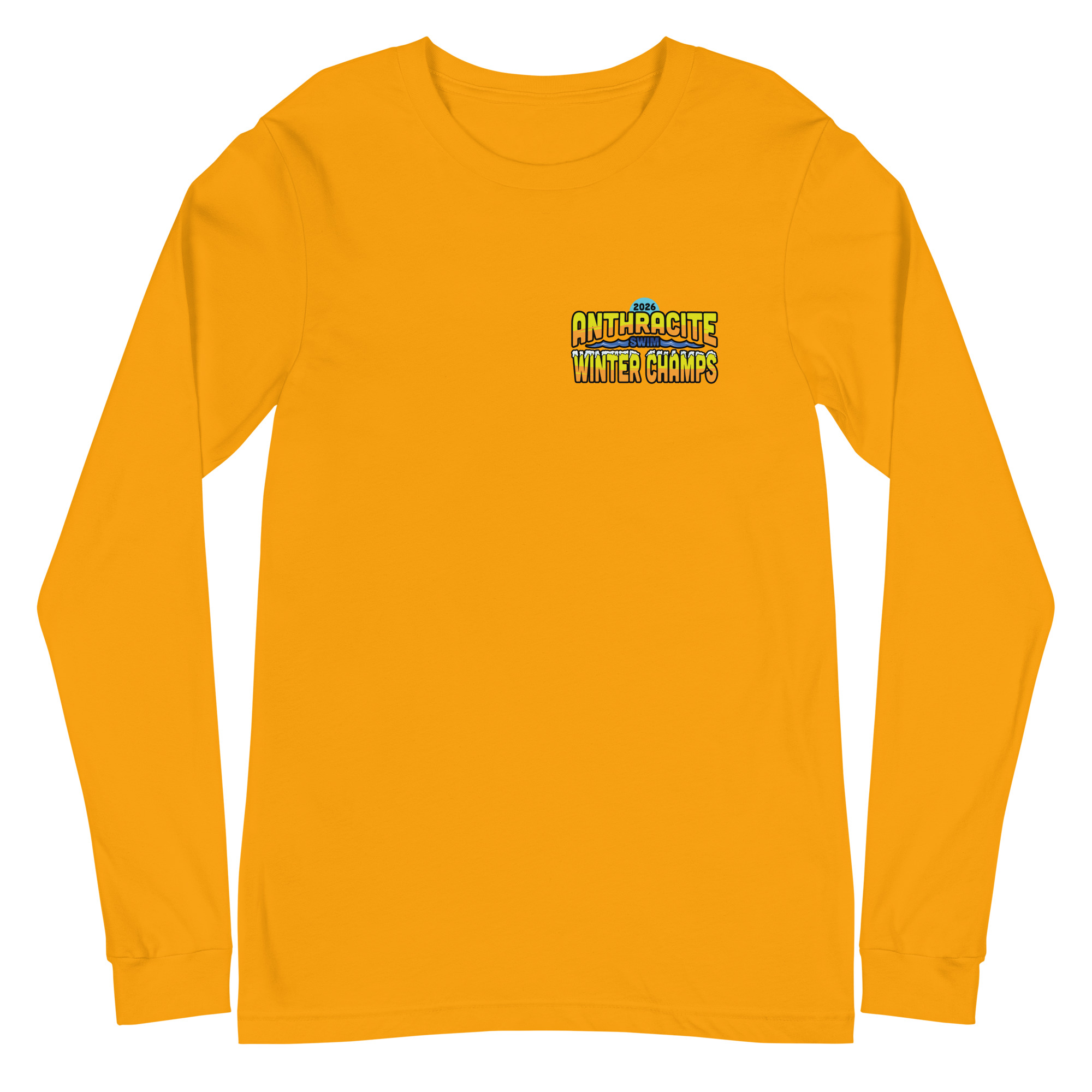 Anthracite Winter Swim Champs 2026 2-Sided Unisex Long Sleeve Tee - Image 6