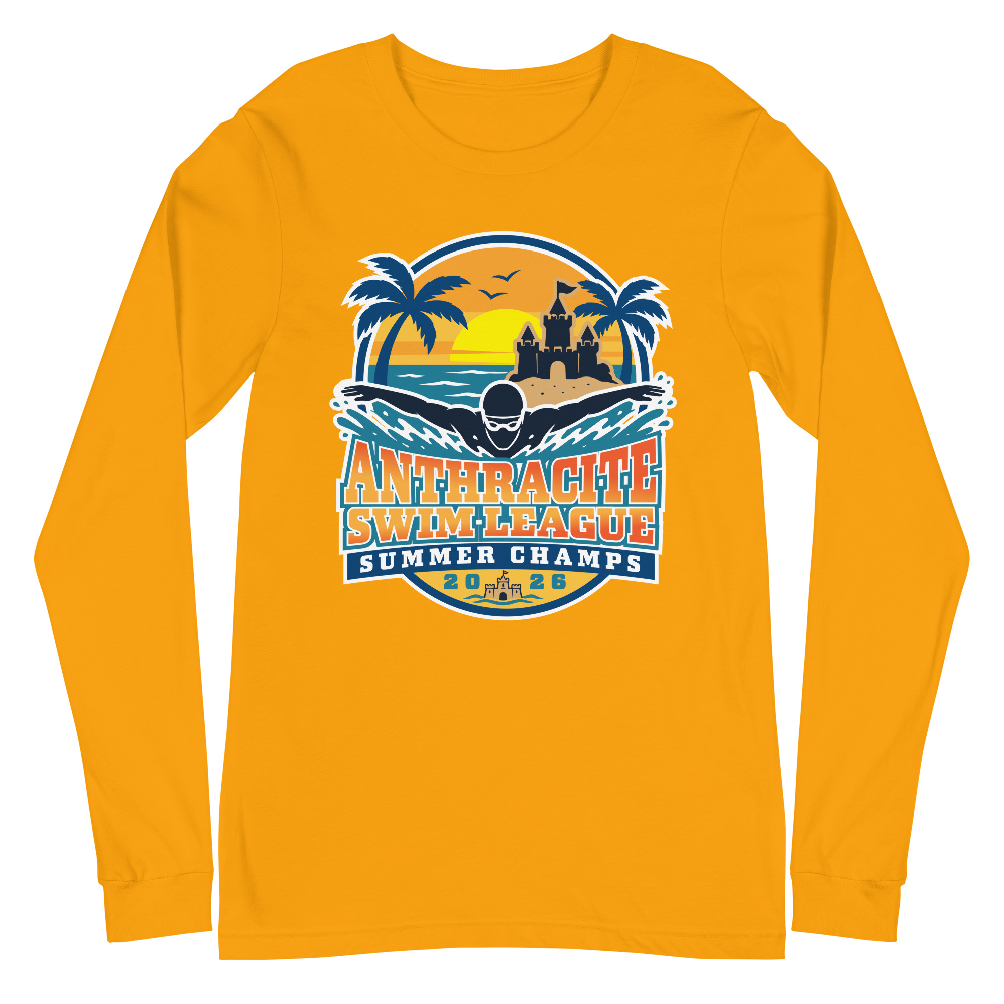 2026 Anthracite Swim Summer Champs Unisex Long Sleeve Tee - Image 6
