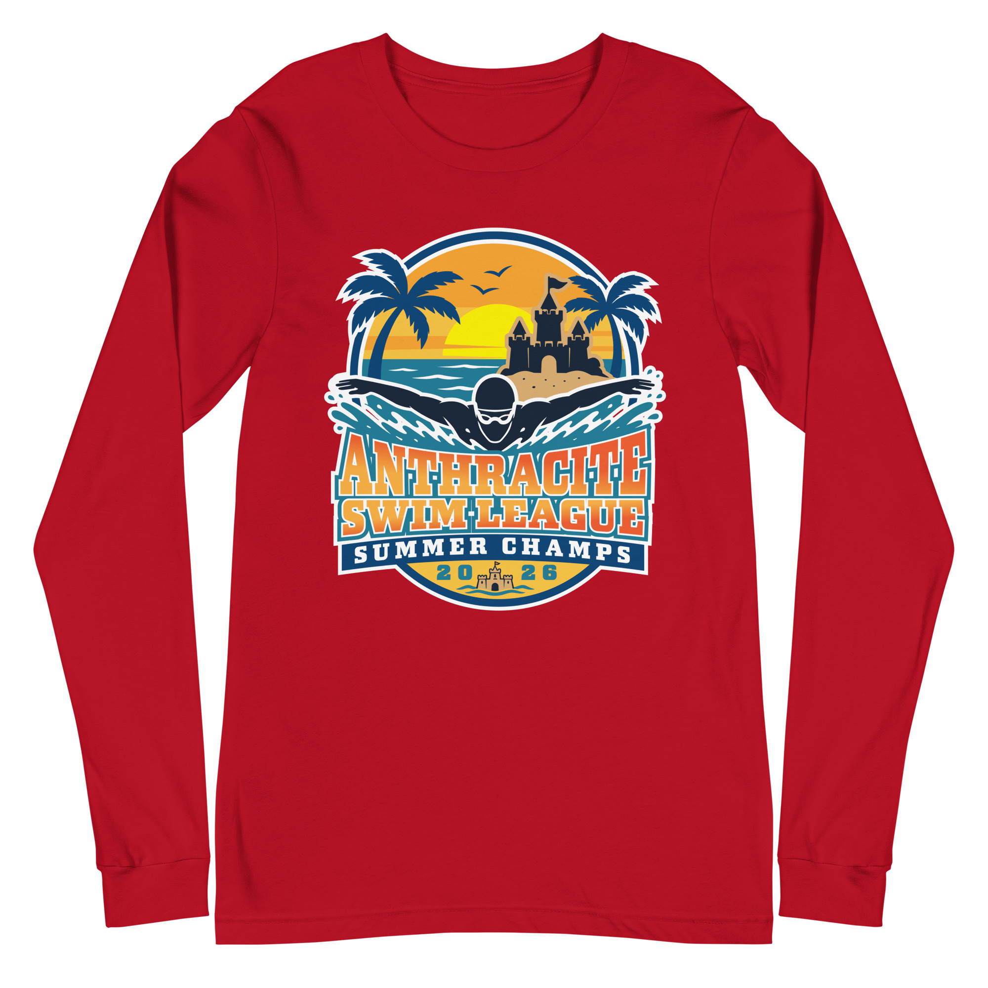 2026 Anthracite Swim Summer Champs Unisex Long Sleeve Tee