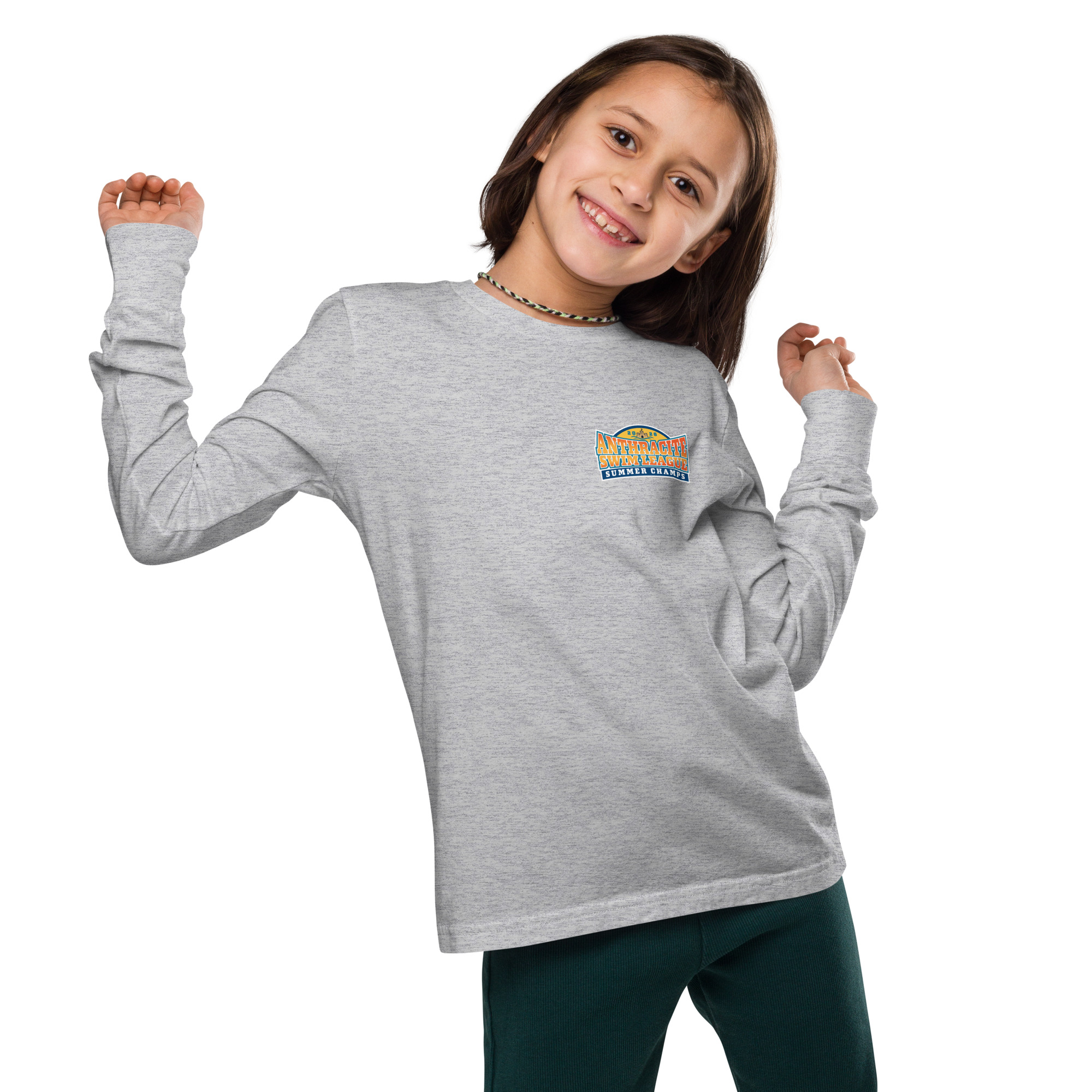 2026 Anthracite Swim Summer Champs Youth long sleeve tee - Image 5