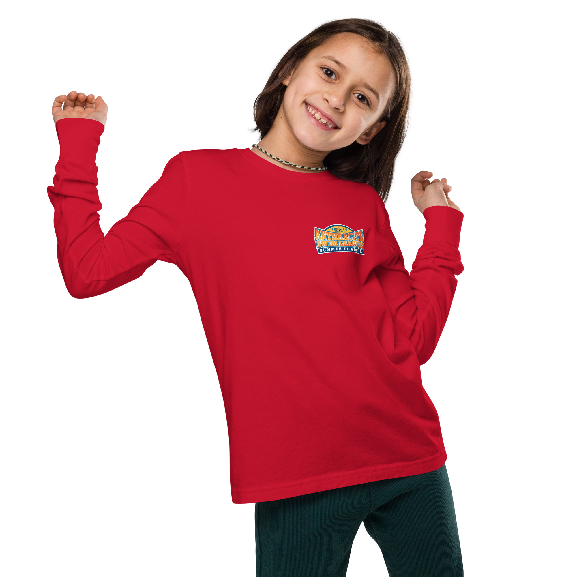 2026 Anthracite Swim Summer Champs Youth long sleeve tee - Image 4