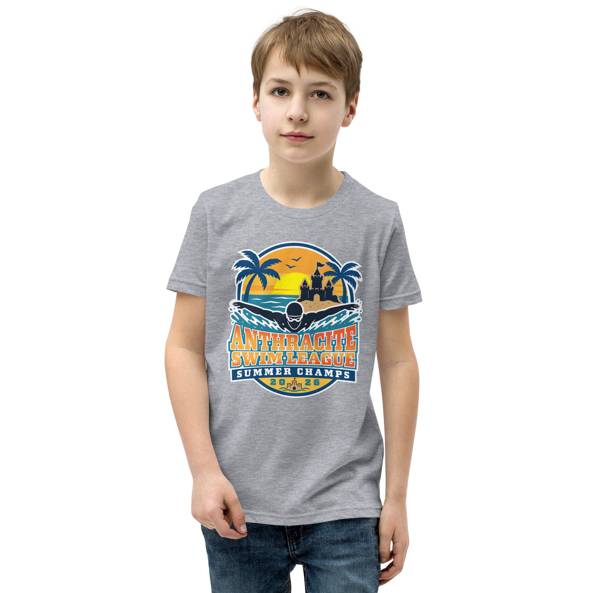 2026 Anthracite Swim Summer Champs Youth Short Sleeve T-Shirt - Image 6