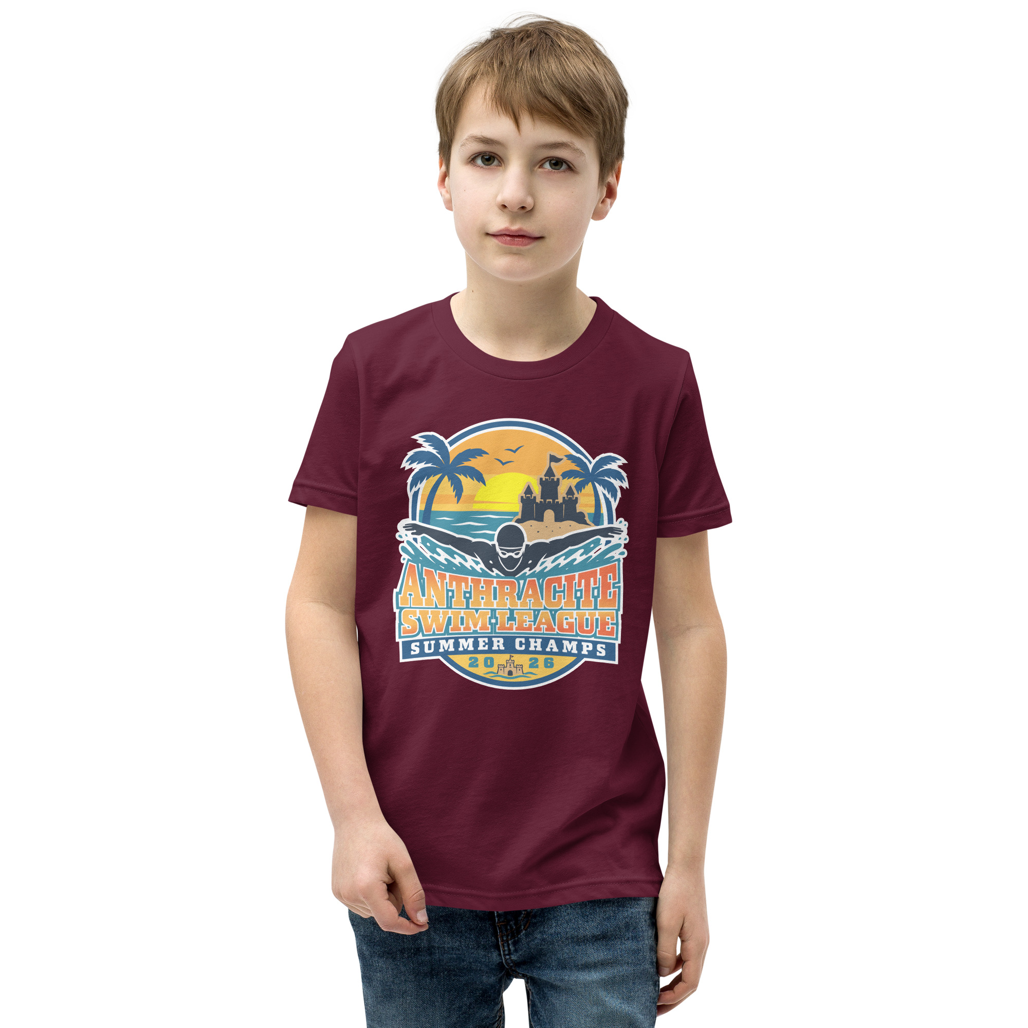 2026 Anthracite Swim Summer Champs Youth Short Sleeve T-Shirt - Image 4