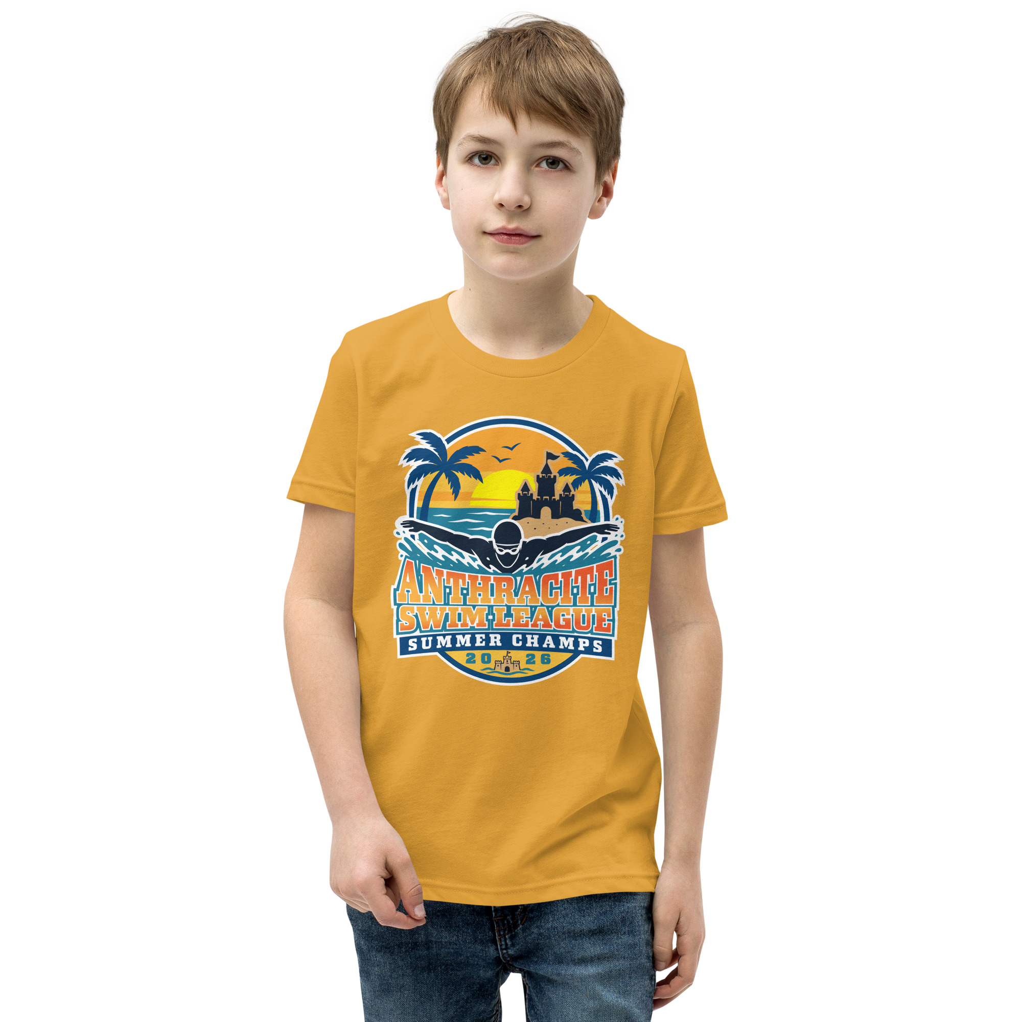 2026 Anthracite Swim Summer Champs Youth Short Sleeve T-Shirt - Image 7