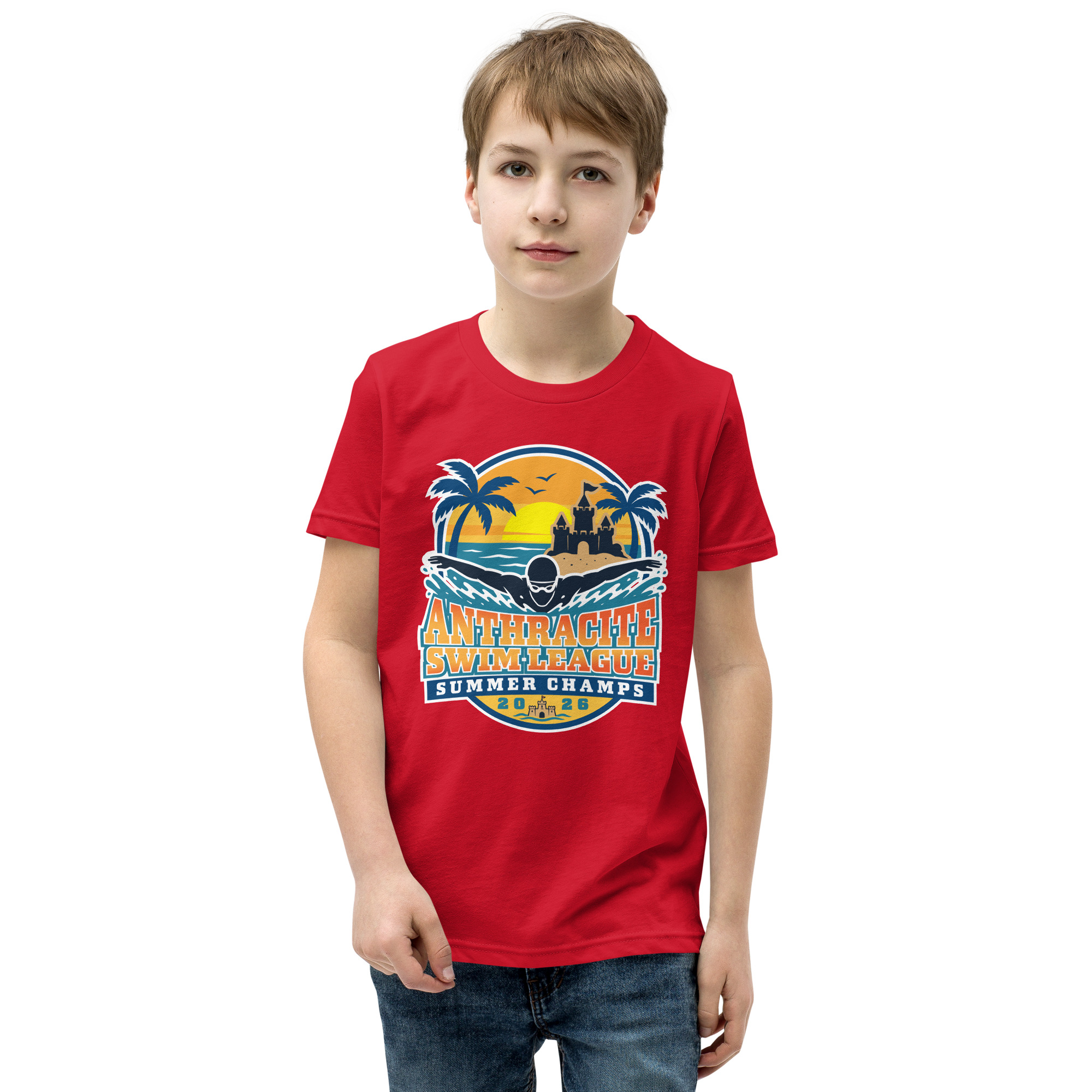 2026 Anthracite Swim Summer Champs Youth Short Sleeve T-Shirt - Image 5