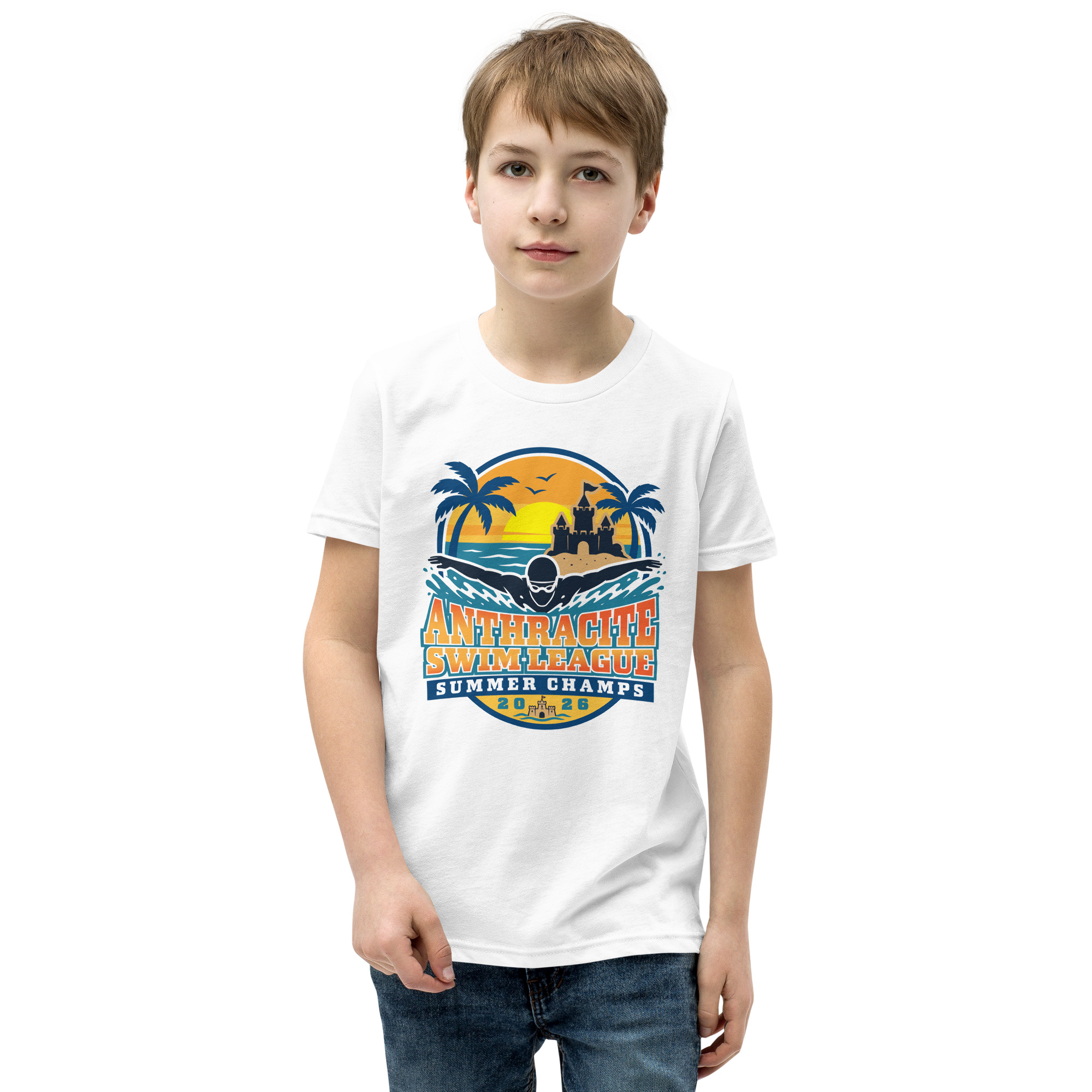2026 Anthracite Swim Summer Champs Youth Short Sleeve T-Shirt - Image 8